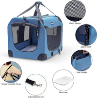 Portable Collapsible Dog Crate - Blue / 24.0"L x 17.0"W x 17.0"H - image 3