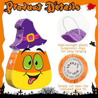 Aoriher Halloween skull piñata with bat stick, blindfold and square confetti - view 10