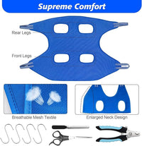 Pet Grooming Hammock for Small Dogs & Cats with Nail Clippers/Nail Trimmers/Grooming Scissors, Dog Grooming Harness for Nail Trimming, Pet Grooming Sling Helper