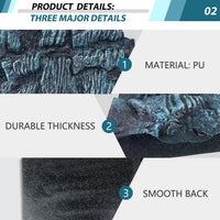 4pcs Rock Terrarium Background, 3D Reptile Tank Background Board - Blue-17.7"*11.8"（1pcs） - image 3