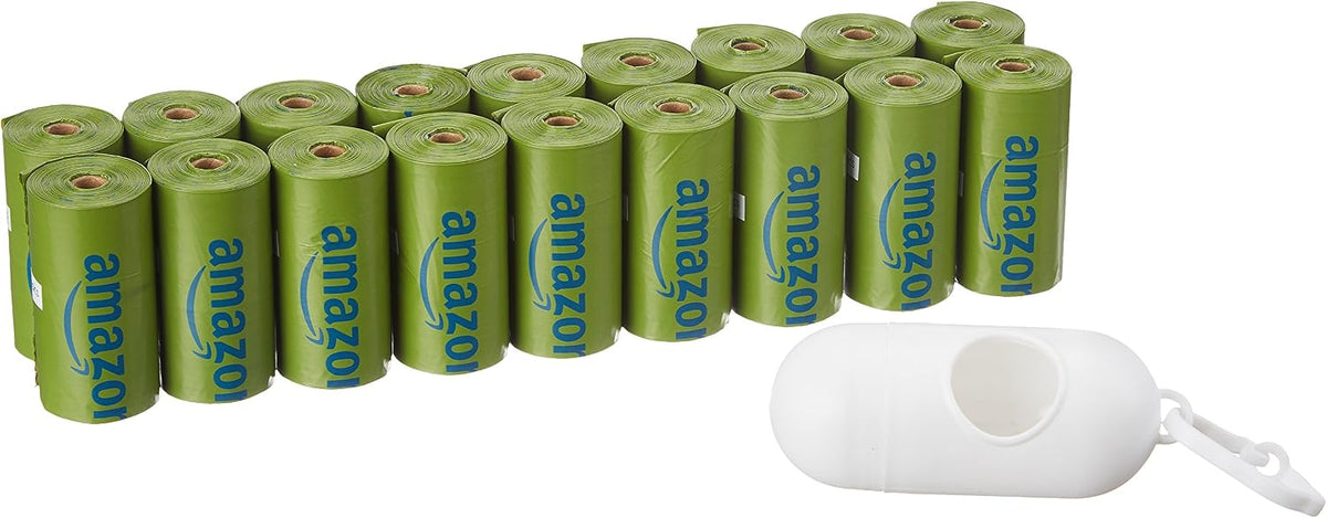 Amazon Basics Premium Leak Proof Dog Poop Bags with Dispenser - 270 Bags