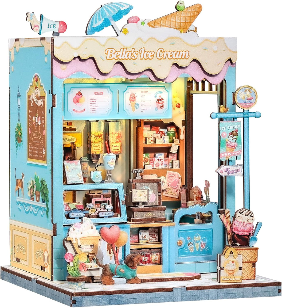 Cutefun Book Nook Kit, Bach Strings Musical Instrument Store - Bella's Ice Cream
