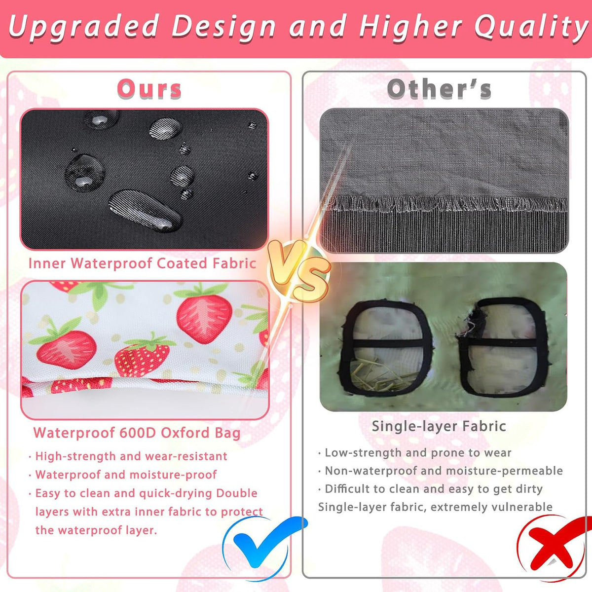 DZWLKJ 2 Pack Hay Feeders, Guinea Pig Rabbit Hay Feeder - Watermelon / M -11"x 9"x 1" - image 2