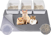 Fostanfly Cat Litter Mat, Machine Washable - Grey