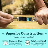Collar Companion adjustable dog safety backup clip with swivel snap hooks - view 2