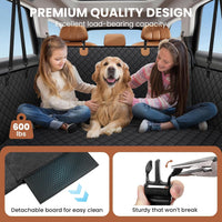 A-Pce 600D Heavy Duty Dog Car Seat Cover for Back Seat - Black / Large - image 4