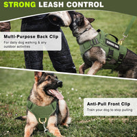 WINSEE Tactical Dog Harness with Dog Leash - X-Large / Green - image 4