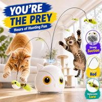 Interactive Cat Toy for Indoor Cats, Automatic Flying Bird Toy – Essentials for Cats - Grey - image 3