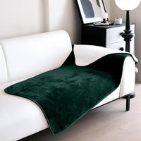 Waterproof Blanket for Bed Couch, Sherpa Fleece Throw, 50x60 – Essentials for Dogs - 30x70 inches / Forest Green