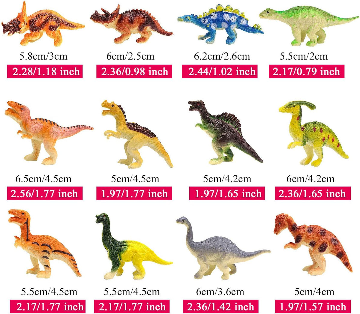 HAPTIME Plastic Assorted Mini Dinosaur Figures - image 4