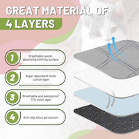 PatiencET Self Warming Cat Bed for Indoor Cats 18'' x 24'' - Gray / 24*36 - image 2