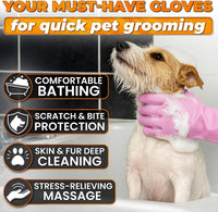 2-in-1 Cat and Dog Washing Gloves with 3000 Soft Bristles – Essentials for Dogs - Pink - image 4