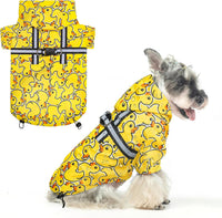 Dog Raincoats for Medium Dogs, Waterproof Rain Jacket with Hood – Essentials for Dogs - Duck Yellow / S(Back 13.2", Chest 18.5", Neck 13.9")
