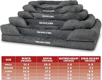 The Dog’s Bed, XXL Grey Fur Memory Foam, Pain Relief: Arthritis, Hip & Elbow Dysplasia, Post Surgery, Lameness, Supportive, Calming, Waterproof, Washable Cover, Veterinary Approved