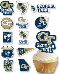Ohio State Merch Cupcake Toppers & Decorations OSU Party Cake Decor - Georgia Tech Yellow Jackets