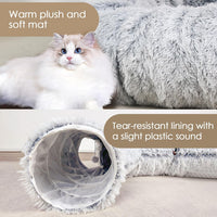 Cat Tunnel Bed for Indoor Cats - Grey - image 2