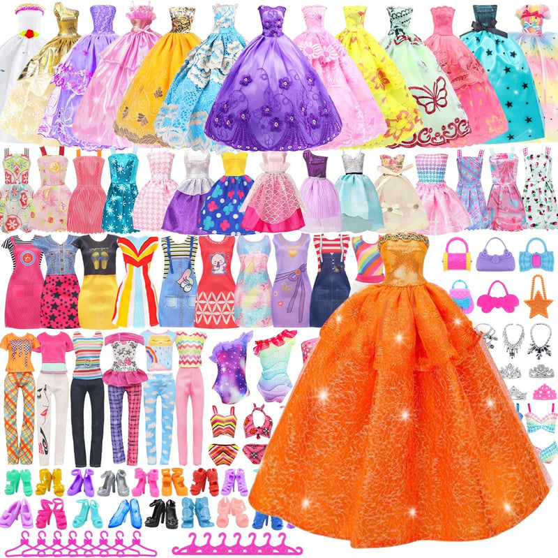 ZITA ELEMENT 75 Pcs 11.5 Inch Doll Clothes and Accessories Gift Box – Fun for Kids & Family