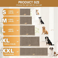 IM HOME Extra Large 60" x 36" Beige Dog Door Mats for Muddy Paws, Chenille Absorbent Dog Mat, Non Slip Heavy Mud Mat for Dogs, Soft Pet Bed Mat for Entryway, Mud Paws, Inside Floor