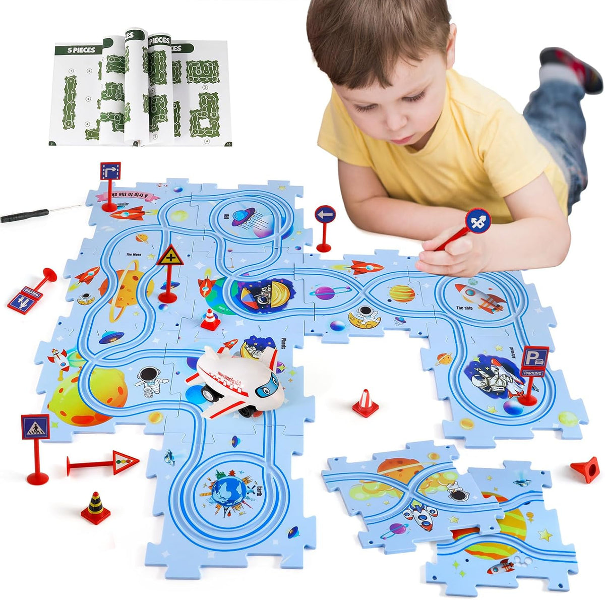 Plastic Floor Puzzles for Kids Ages 3-5 - Universe