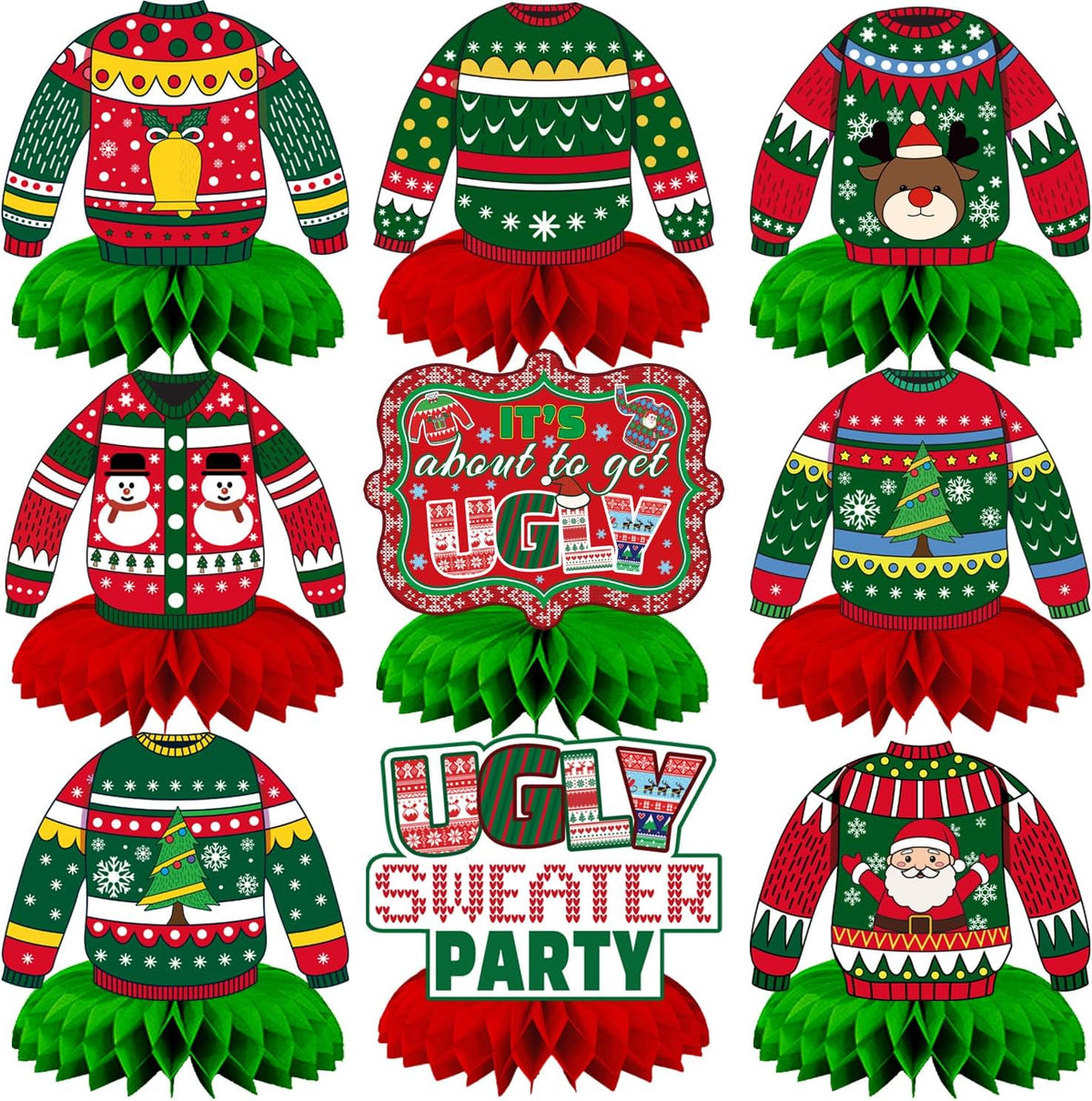 Halloween Table Decorations - Ugly Sweater