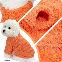 Dog Sweater, Dog Clothes for Medium Dogs Male or Boy - Orange+Turmeric+Brown / Medium - image 4