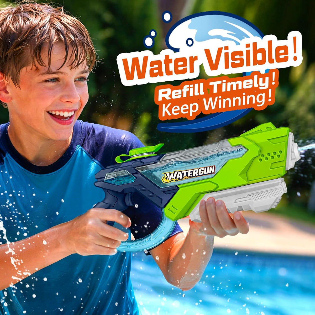 4 Pack Water Guns for Kids and Adult - 6 Pack Colorful - image 2