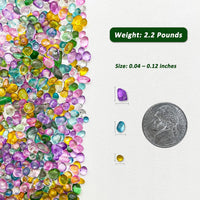BXI 2.2 Lbs Small Aquarium Substrate Gravel Sand - Multicolored Glass Sand / 2.2 lbs, 0.04''-0.12''(Mini) - image 2