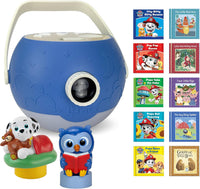 Kids Pink Book Projector, 5 Read Aloud Fairytale Stories - Paw Patrol Marshall, Owl & Projector