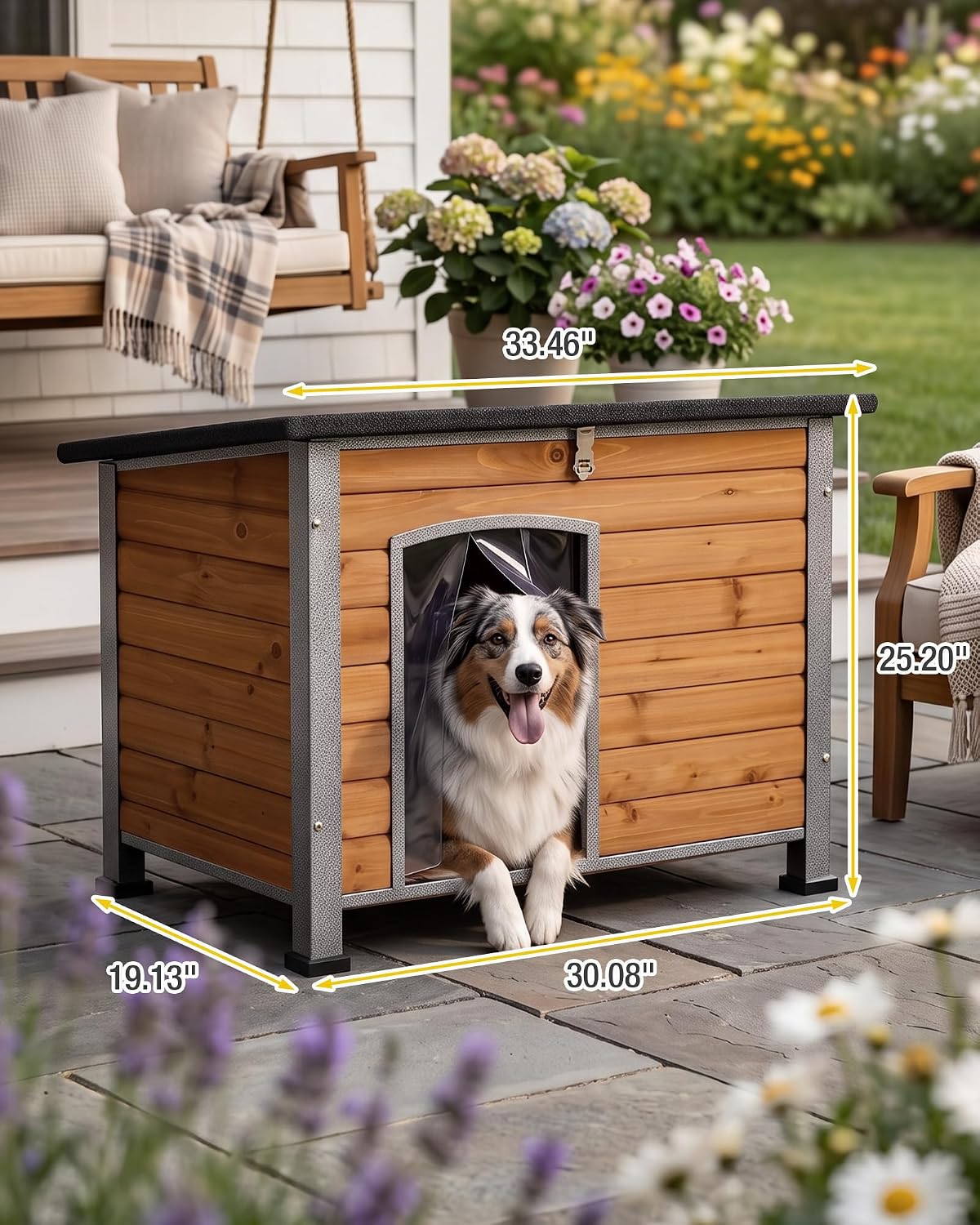 Suumerpety Indoor Outdoor Dog House - L-Brwon - image 4