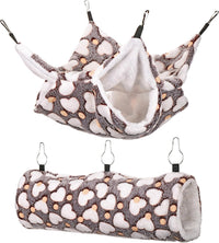 Noctilucent Luminous Guinea Pig Rat Hammock Bunkbed Hanging Tunnel - Brown - image 2