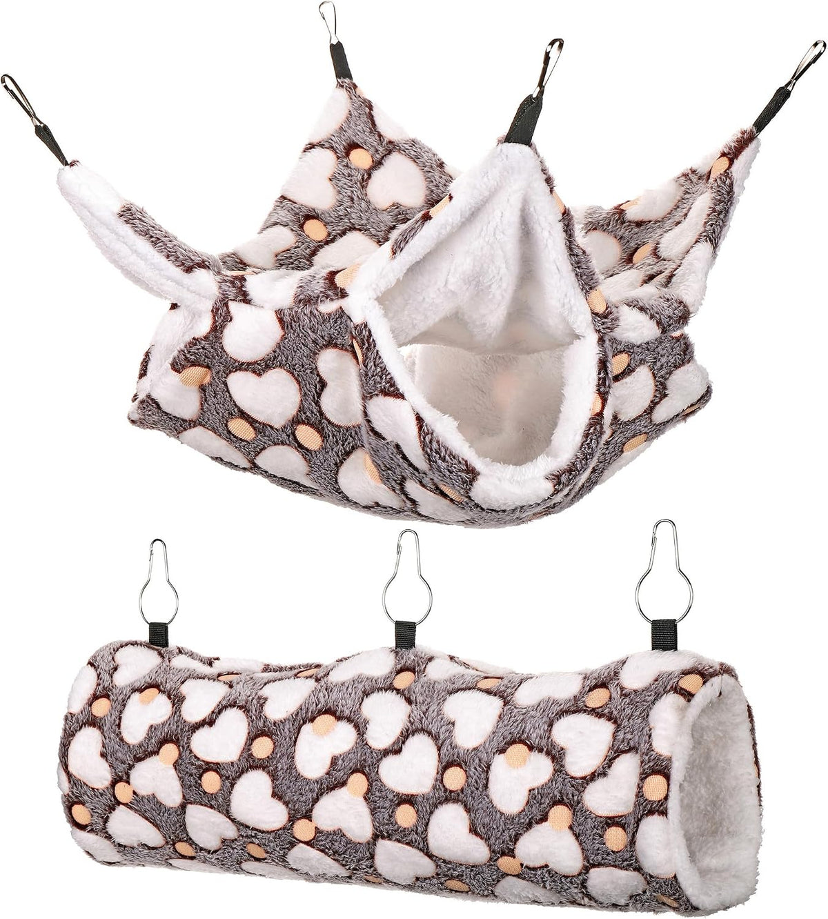 Noctilucent Luminous Guinea Pig Rat Hammock Bunkbed Hanging Tunnel - Brown - image 2