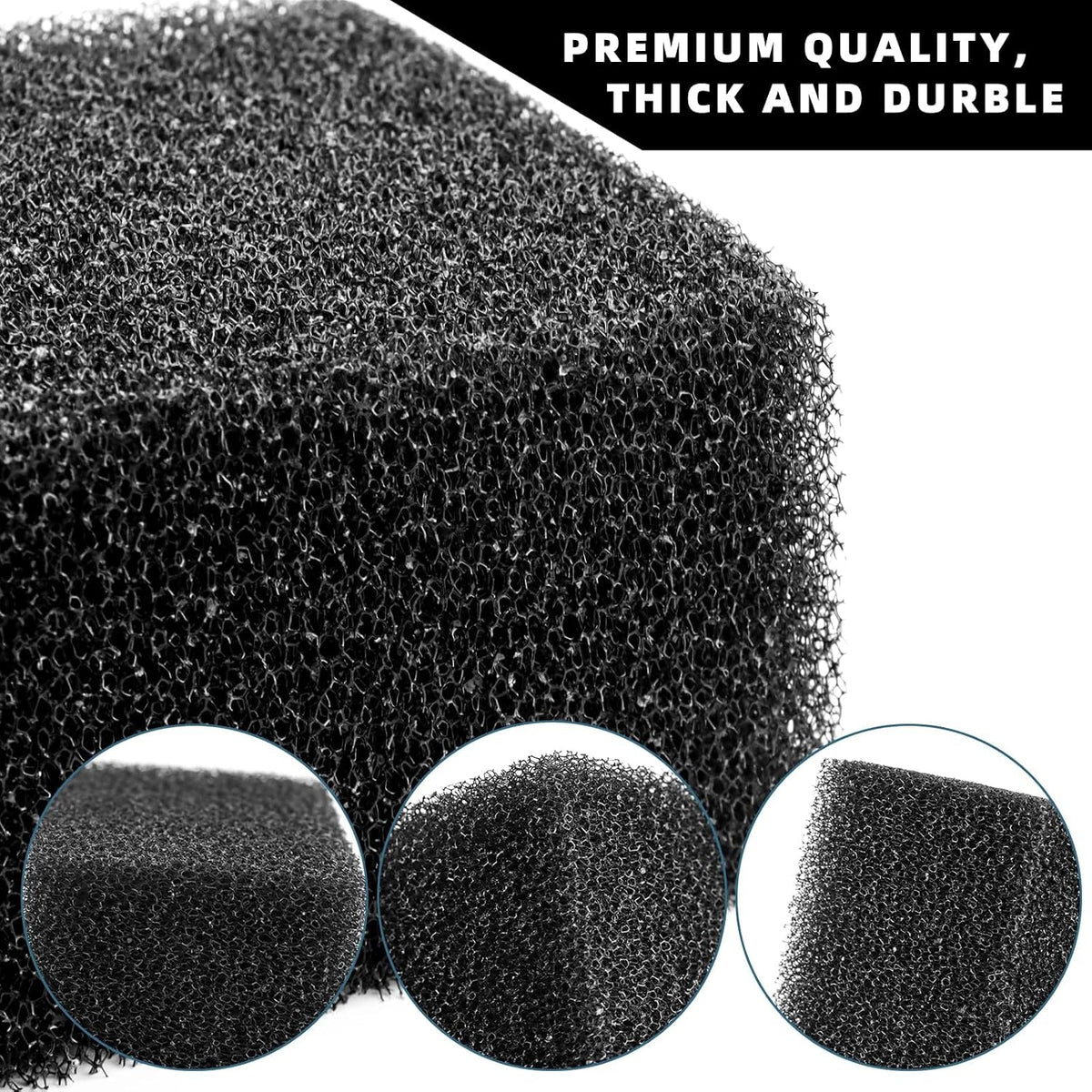 2 Pack 7.5"x4.7"x2.75"Aquarium Filter Foam Pads, Cut-to-Size – Essentials for Fish - image 3