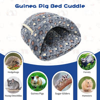 YUEPET Guinea Pig Bed Cuddle Cave, Warm Fleece Hideout - Grey Star / 1PCS - image 3