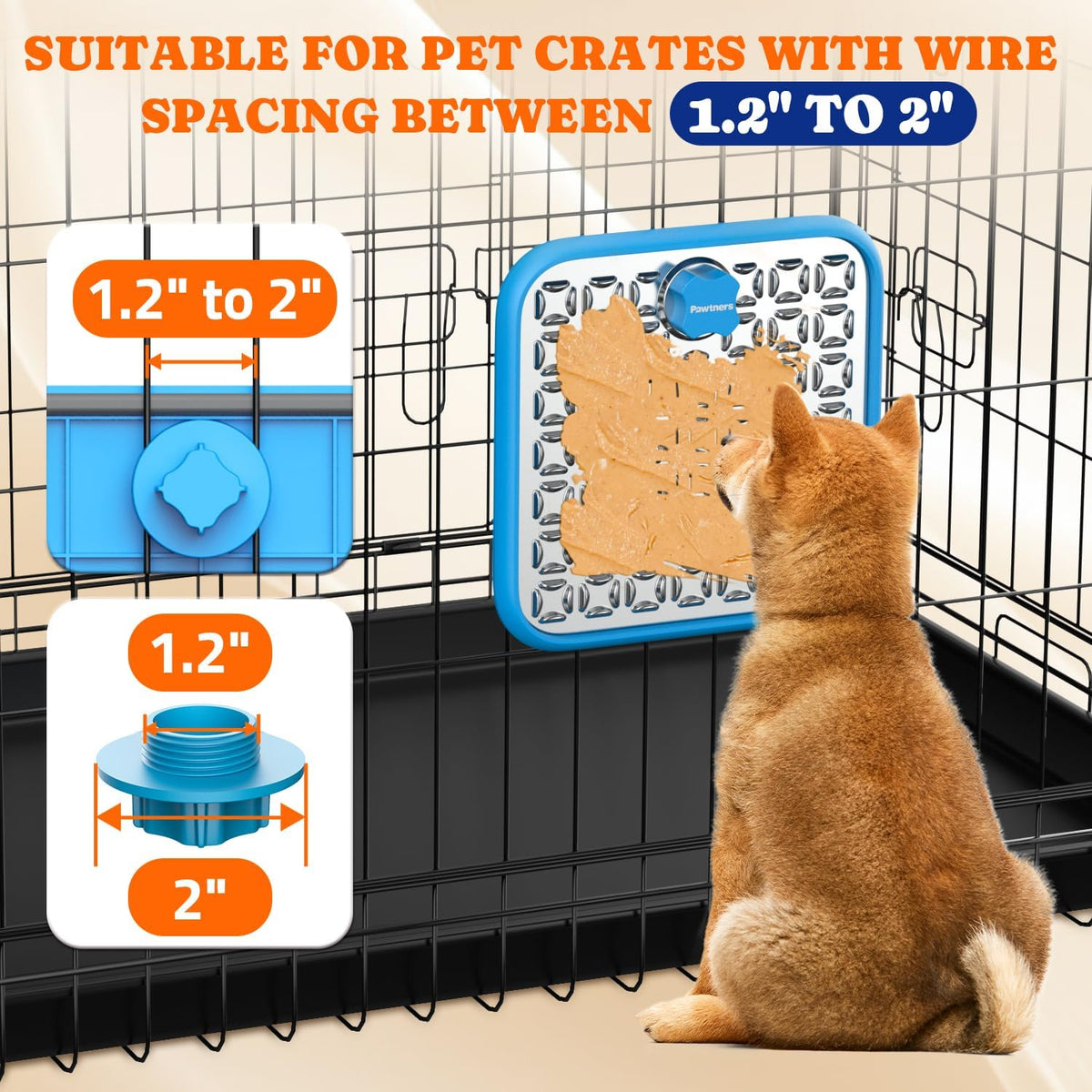 Stainless Steel Large Lick Mat for Dogs - blue / 2pack - image 4