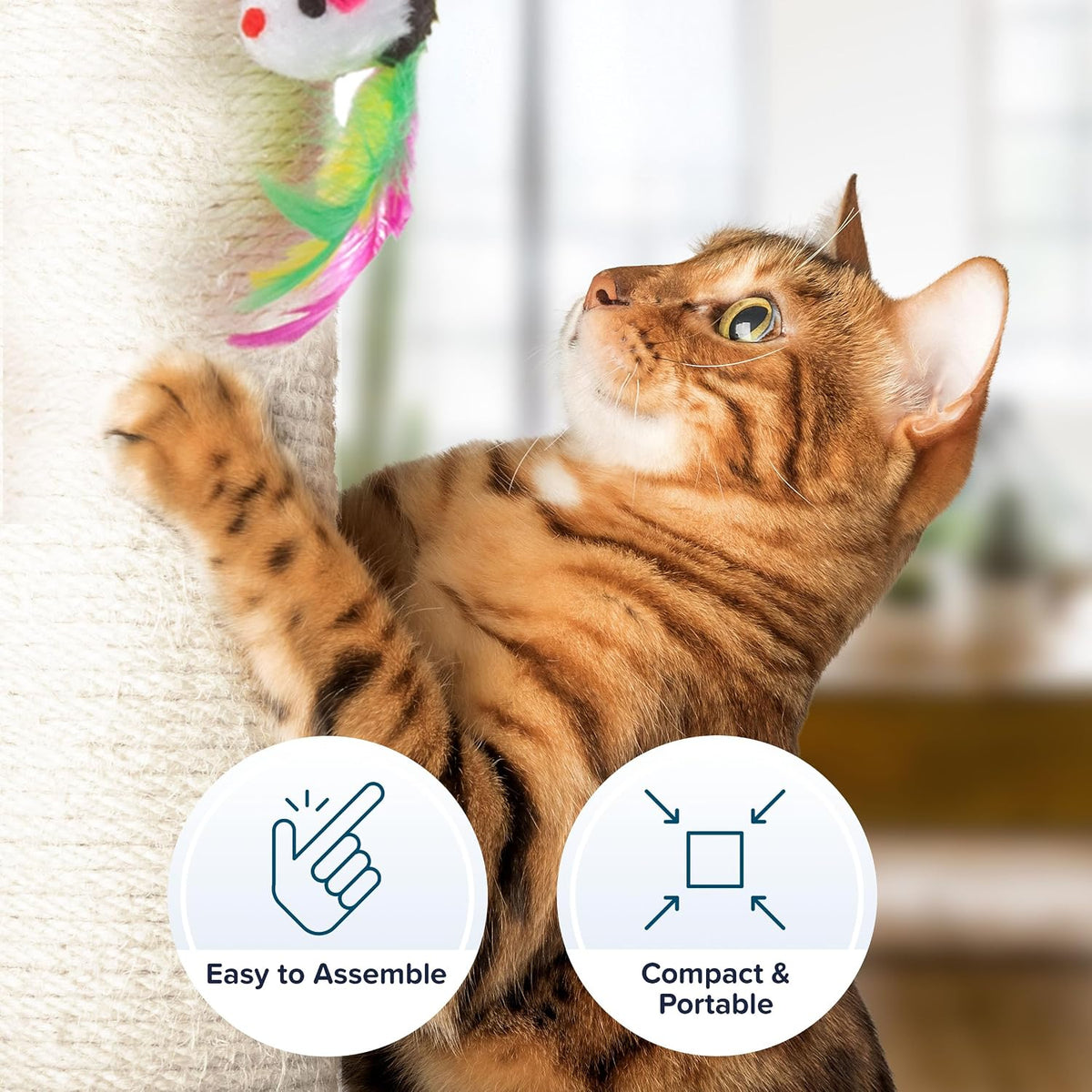 PETMAKER Cat Scratching Post - Brown - image 3
