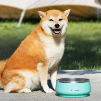 Pawaii Stainless Steel Dog Bowl with Non-Slip Rubber Base & Double Wall Insulation - Durable Design | Includes ID Tag | Dishwasher Safe Food & Water Bowl for All Dogs (68oz)