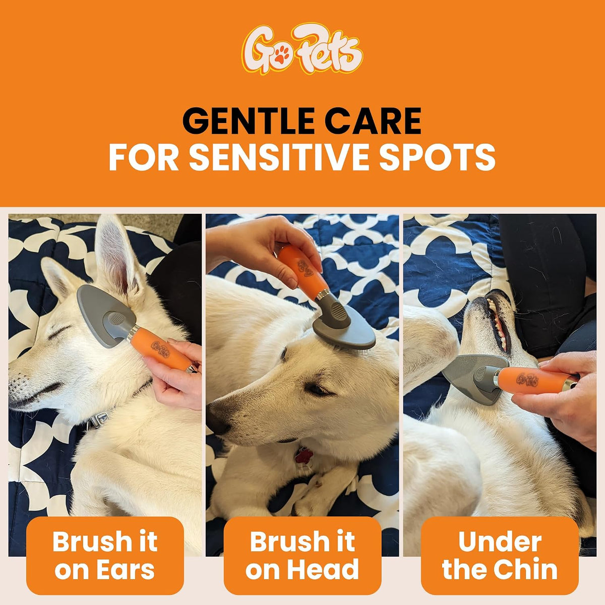 GoPets Double-Sided Pin & Bristle Brush - Small Pin Slicker Brush - image 4