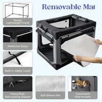 Lesure Shown on Today Show Soft Collapsible XL Dog Crate - Grey / 30.0"L x 21.0"W x 21.0"H - image 2