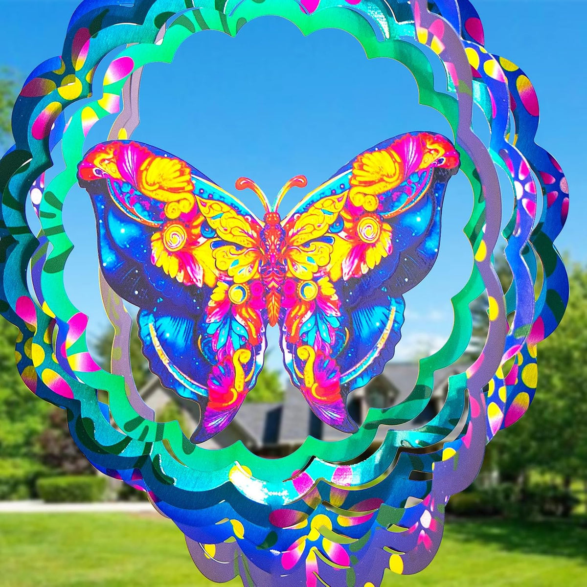 Rooster Metal Wind Spinners - Butterfly / 15 inch - image 3