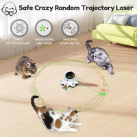 ORSDA Cat Laser Toy, 2-in-1 Interactive Automatic Motion Activated Moving 8 Holes Whack A Mole - Black Base-Green Laser (1 Count) - image 3