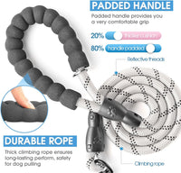 2/4/5/6 FT Dog Leash with Comfortable Padded Handle and Highly - 1/2'' x 6 FT / Silver - image 2
