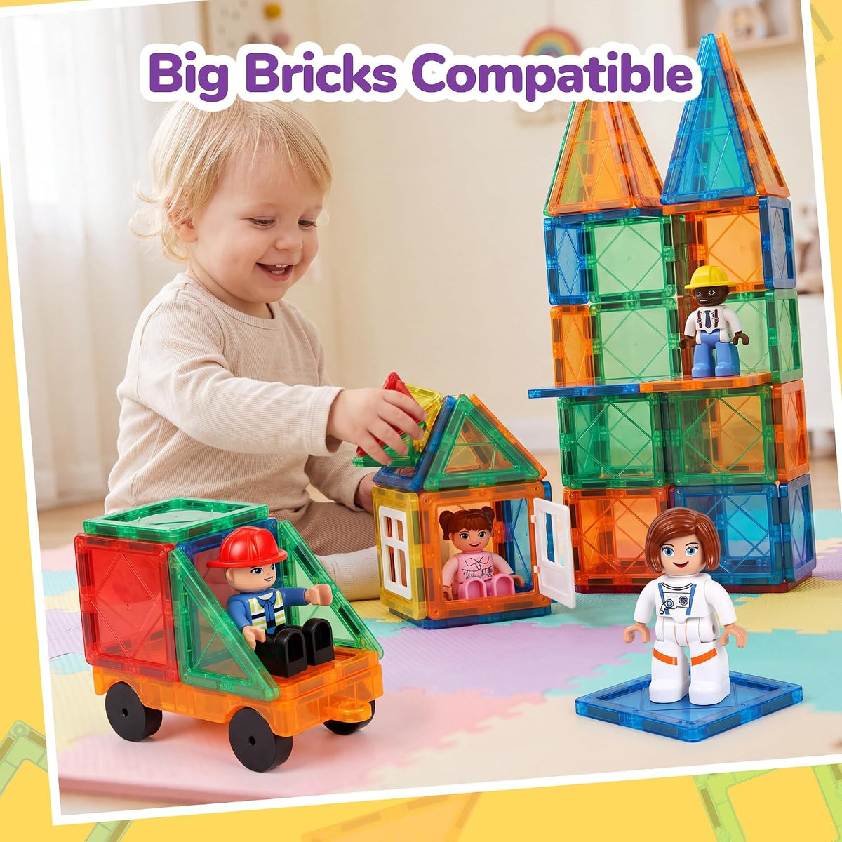Mruikeny 12 Pieces Large Magnetic Figures for Kids Ages 3 4 5 6 7 8+ – Fun for Kids & Family - Vibrant - image 4