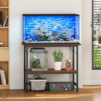 Snughome 10-20 Gallon Fish Tank Stand - Rustic Brown / 40 Gal-2 Tier - image 2