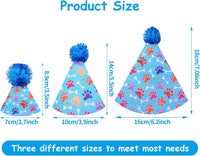 6PCS Dog Birthday Party Hats Felt for Small Medium Dogs Paw Bone – Essentials for Dogs - Party Hat / Small/Medium - image 2