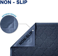 Cat Litter Box Mat, Kitty Premium PVC Pad, Durable Trapping Rug - #09 Midnight Blue / Medallion/47 x 36 Inch - image 4