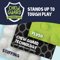 goDog Crazy Tugs Monkeys Squeaky Plush Dog Toy with Chew Guard - Monkey (Green) / Large - image 4