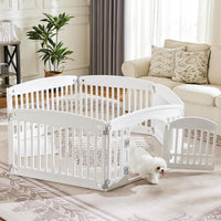 Sweetcrispy Dog Playpen, Plastic Puppy Pet Fence - White / 6 / 24 Inch - image 2