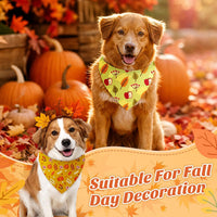 Abbylike 100 Pcs Fall Thanksgiving Dog Bandanas Bulk - Woodland Autumn / 25.6 x 17.7 x 17.7 Inch - image 2