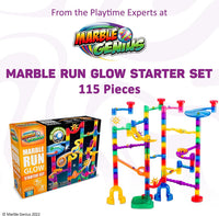 Marble Genius 300 pcs Glow Marble Race Track & STEM Toy for Kids Ages - Starter Set - 115 pcs - image 2