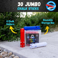 CocoNut Outdoor jumbo sidewalk chalk bucket with 40 thick chalk sticks in 7 colors - view 14